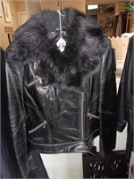 Leather express medium jacket 25" long
