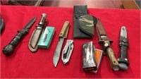 Assorted Knives & Knife Sheaths
