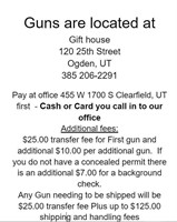 Gun Picked up at The Gift House, Ogden, Utah