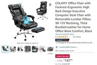 B2226 COLAMY Office Chair with Footrest High Back