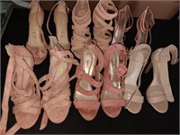 6 Pair of size 8 women's shoes heels