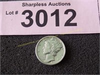 Uncirculated 1943 Mercury silver dime