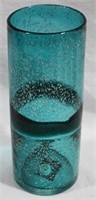 Art glass 12" tall cylinder vase