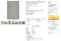 R588  LR Home Traditions Area Rug 9 x 12