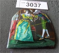 Hand painted French enameled Limoges plaque