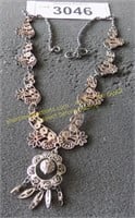 Handmade vintage  silver necklace