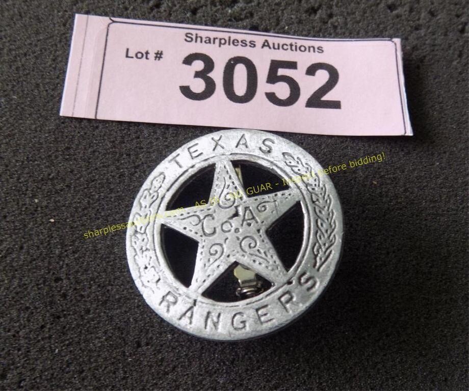 metal badge Texas Ranger