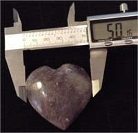 50mm Heart-shaped Lepidolite Quartz