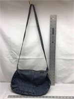 C4) SMALL PURSE, JEAN MATERIAL LOOK