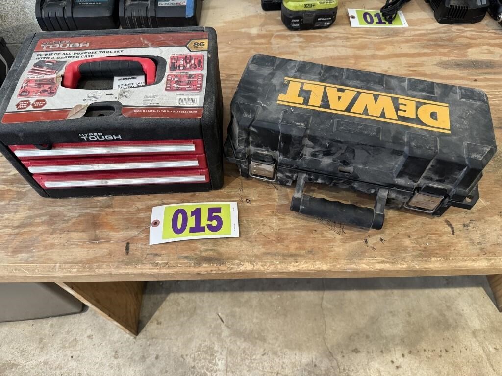 Mini tool box and Dewalt case