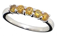 14kt Gold Vivid Fancy Yellow Lab Diamond Ring