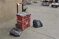 (2) Milwaukee Pack Outs & (2) Tool Bags