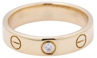 18k Gold Cartier Diamond Love Ring