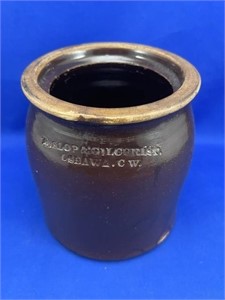 Oshawa Hislop & Gilchrist Stoneware Preserve Jar