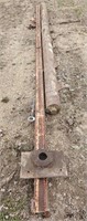 Jib Crane pole - 13' x 6" diameter - I-Beam rail