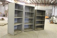 (3) Metal Shelf Units Approx 42.5"x24.5"x75" & (2)