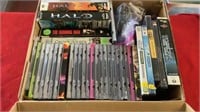 Box of  DVDs & Games
