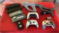 Box of Video Game Controllers