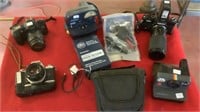 Box of Vintage Camera Equipment