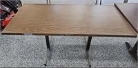 Table with laminate top - two square legs - 60" W
