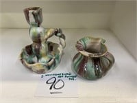 2 WILLIAMSBURG ART POTTERY PIECES