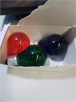 Red green and blue light bulbs
