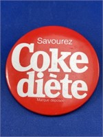 Vintage French Diet Coke Advertising Button