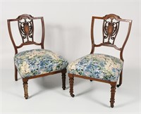 PAIR OF INLAID CHILDREN'S SIDE CHAIRS