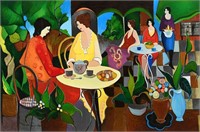 LARGE TARKAY SERIGRAPH "LUNCH IN THE GARDEN"