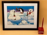 Vintage Coca-Cola Polar Bear Print & Pen