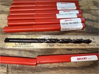 Set of 10 Melcut Tools drill bits. Appears to be