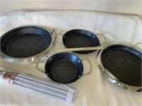 Curtis stone pans and roll up drying rack/trivet
