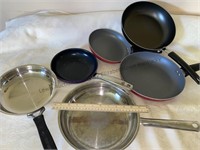 Assortment of frying pans, sauté includes two