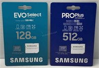 Samsung 128GB & 512GB MicroSD Cards - NEW
