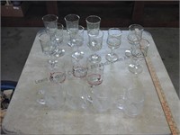 Assortment of Christmas glassware