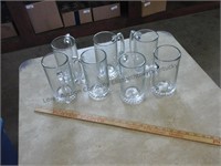 Large heavy drinking glasses