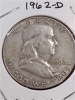 1962-D Franklin Dollar Coin