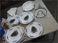 Large lot of Christmas plates