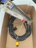 Extension cord unknown length and cable ties plus
