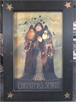 Folk art style Christmas spirit picture