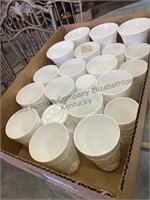 Milk, glass, box lot of cups