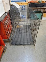 Large dog crate 48"l x 30"w  x 33" h
Two doors