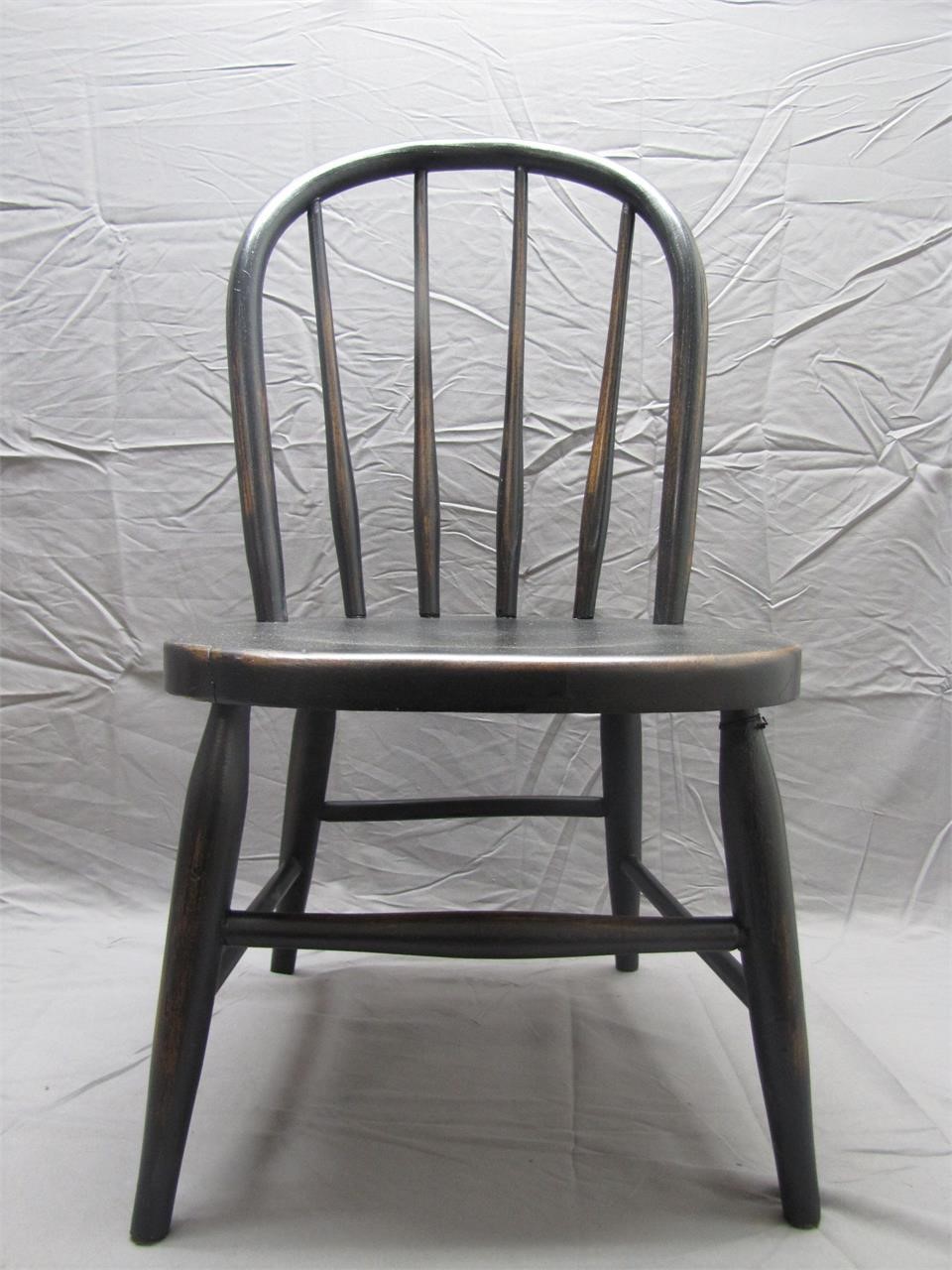 Vintage Small Black Home Wooden Chair