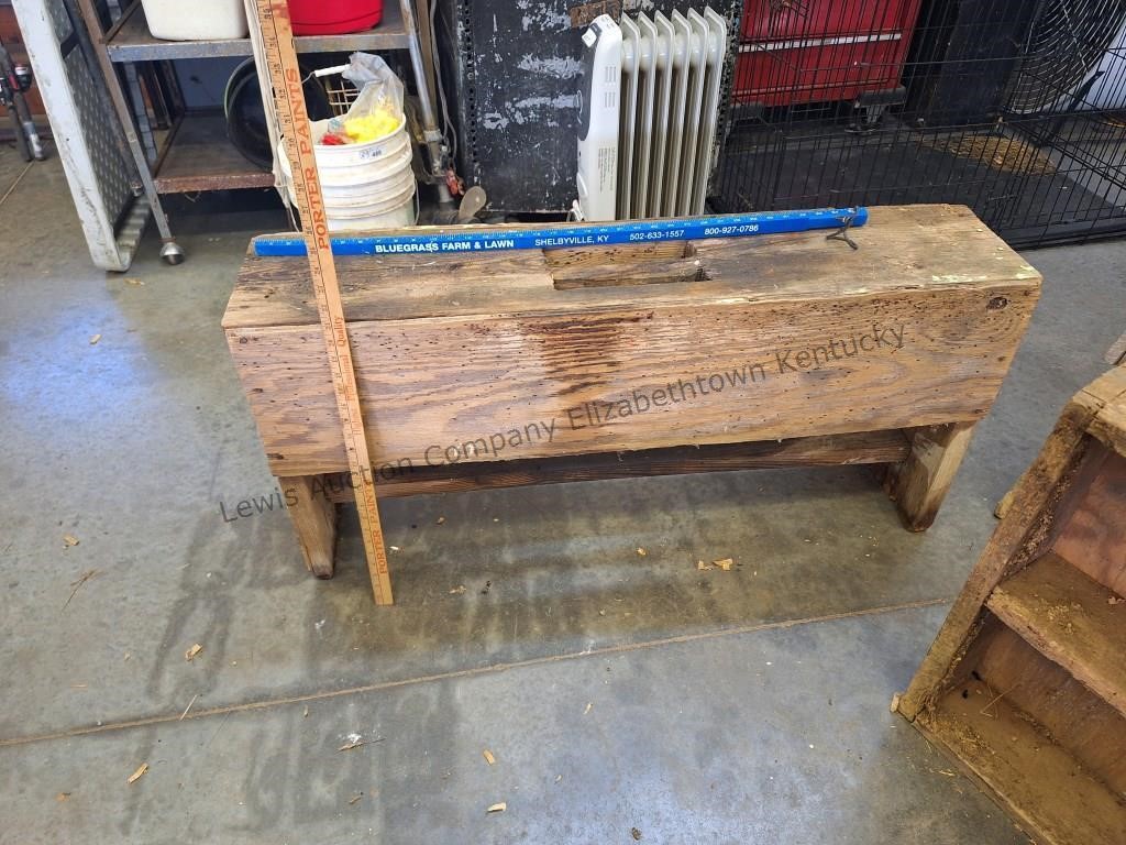 Portable wooden handmade portable bench, heavy