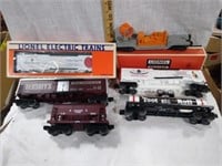 Lot of Model Train Box Cars, Oil Tanker, Hopper
