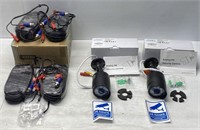 Lot of 2 Security Cameras w/4 Cables - NEW
