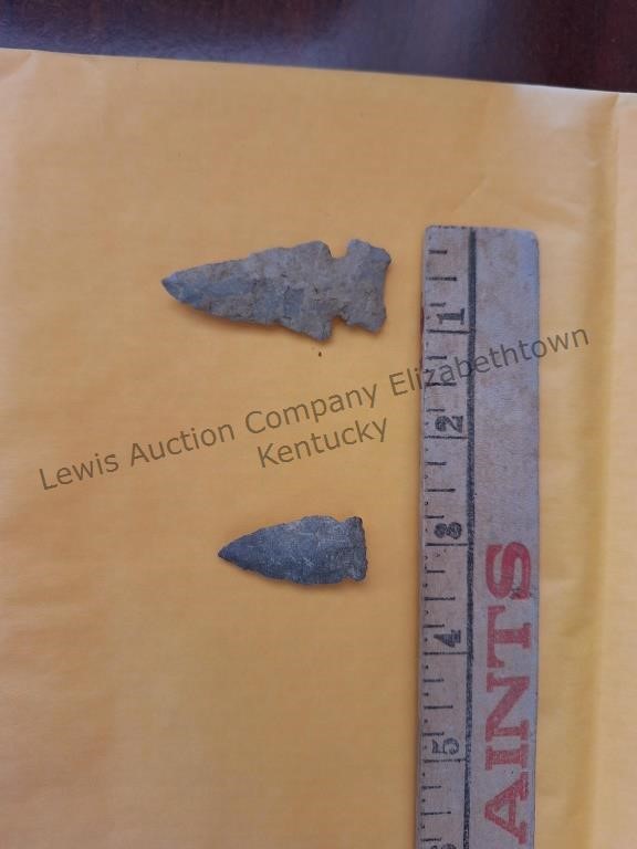 Appears to be two Native American stone arrow