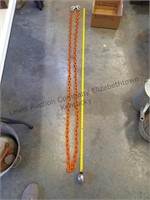 Log chain
Orange,  appears to be 12 ft and