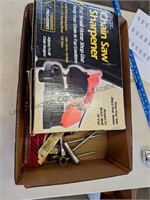 Chain saw tools box lot
With electric chain