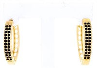 Di Galan Designer 18kt Gold Overlay Hoop Earrings